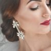 wedding crystal earrings, handmade
